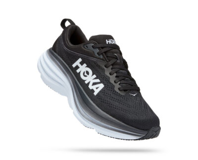 נעלי ספורט לנשים צבע שחור/לבן דגם Bondi Wide 8 מבית HOKA