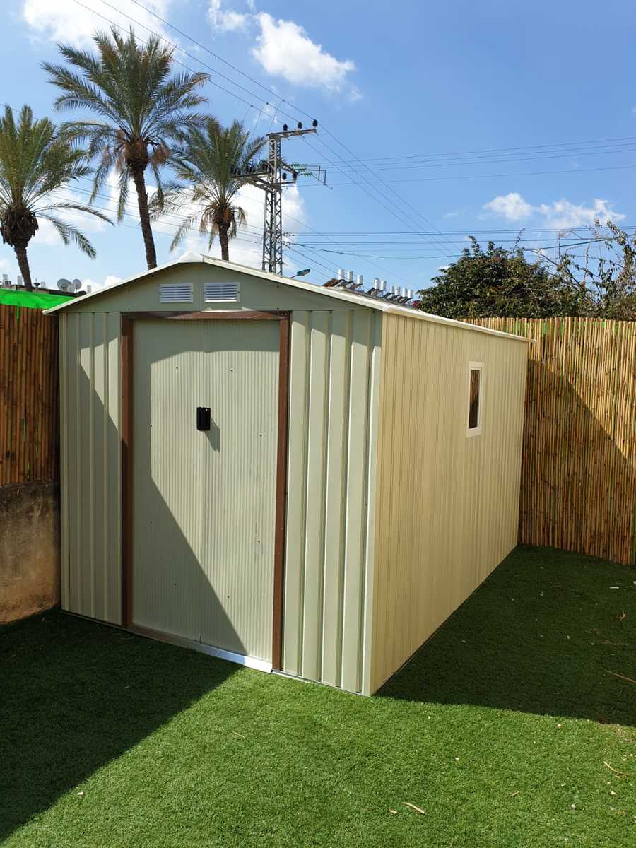 מחסן מתכת פרמיום לגינה במידות 2.13X3.19 דגם 11t710 מבית Garden Top