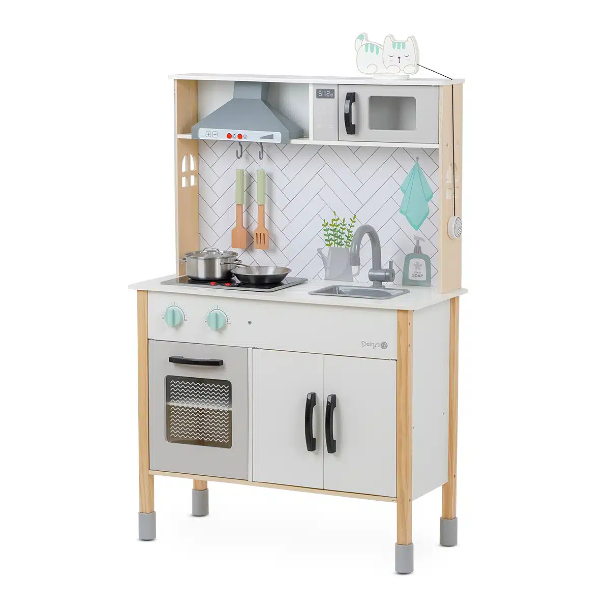 מטבח וינטג' מעץ לילדים - Wooden Vintage Kitchen מבית Dainy's מטבח וינטג' מעץ לילדים - Wooden Vintage Kitchen מבית Dainy's