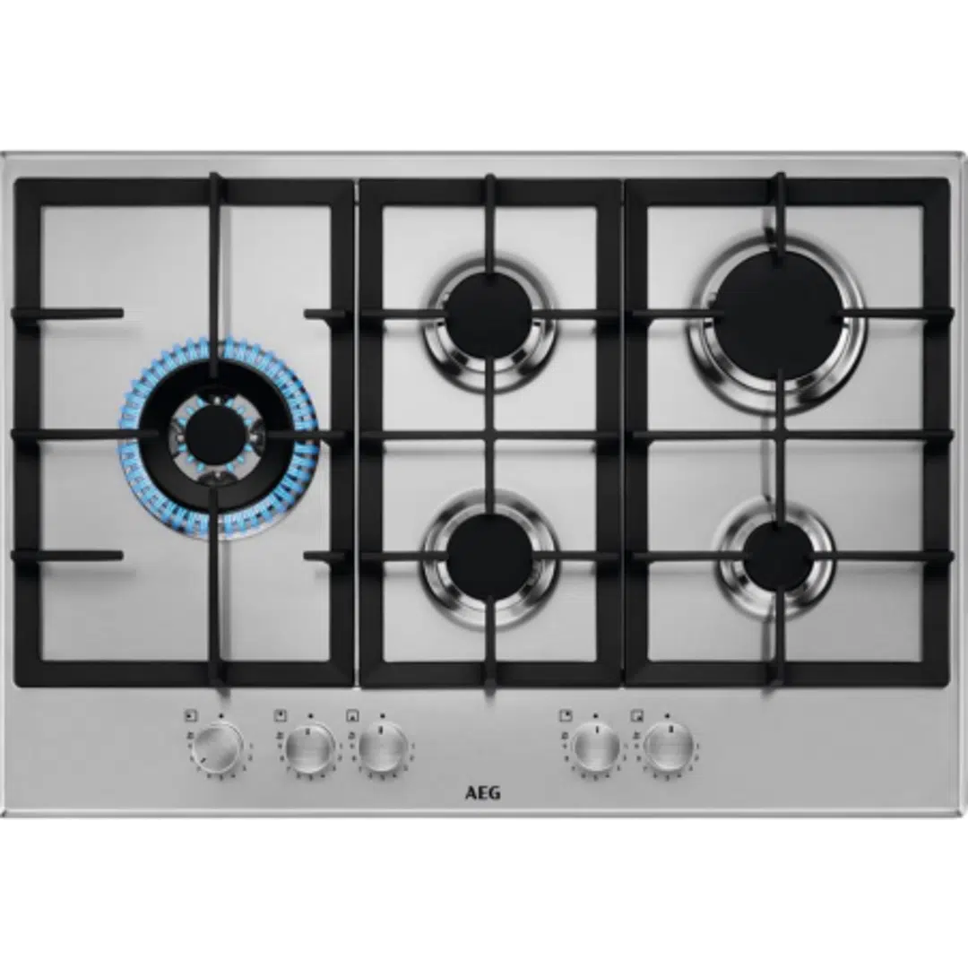 כיריים גז נירוסטה 75 ס"מ STEP POWER דגם HGB75520SM מבית AEG