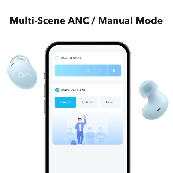 אוזניות TWS דגם soundcore A30i מבית Anker