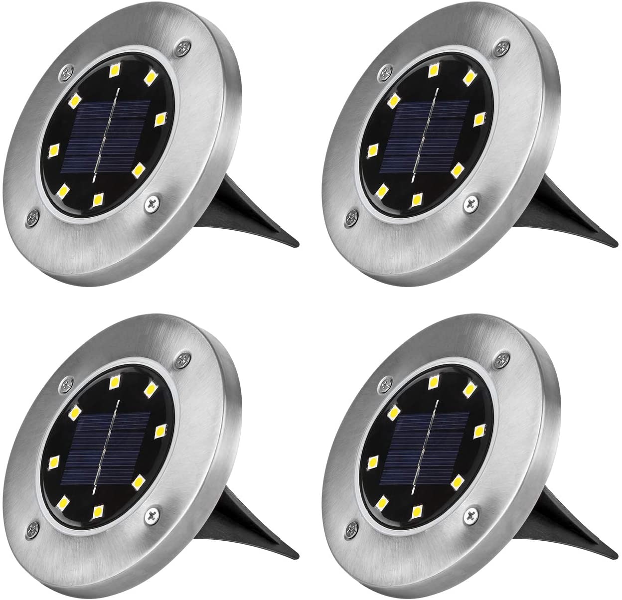 רביעיית דוקרנים סולאריים שקועים דגם JP-Led4 מבית HOMAX רביעיית דוקרנים סולאריים שקועים דגם JP-Led4 מבית HOMAX