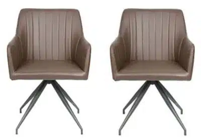 זוג כסאות מעוצבים לפינת אוכל דגם BELLAGIO מבית Brand Direct