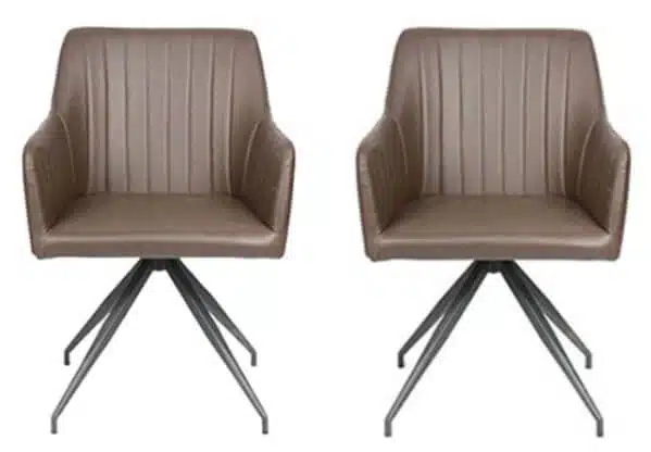 זוג כסאות מעוצבים לפינת אוכל דגם BELLAGIO מבית Brand Direct