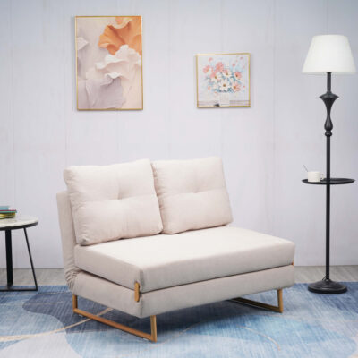 ספה 120 ס"מ נפתחת למיטה מרופדת בד קורדרוי HOME DECOR דגם לילך 120