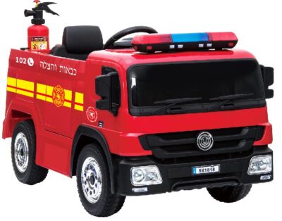 כבאית ממונעת 12V לילדים עם גלגלי EVA