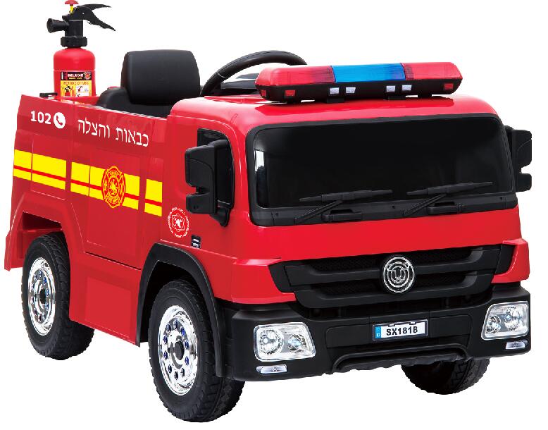 כבאית ממונעת 12V לילדים עם גלגלי EVA