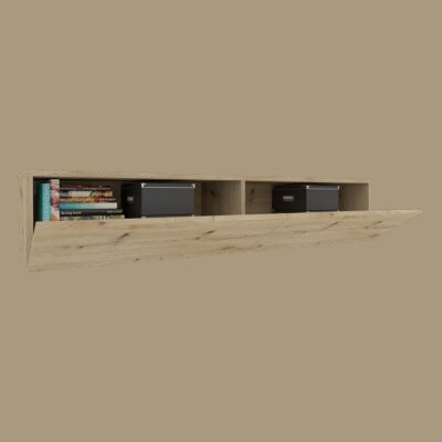 מזנון צף ברוחב 135 ס"מ גוון אלון דגם AMIT מבית TUDO DESIGN