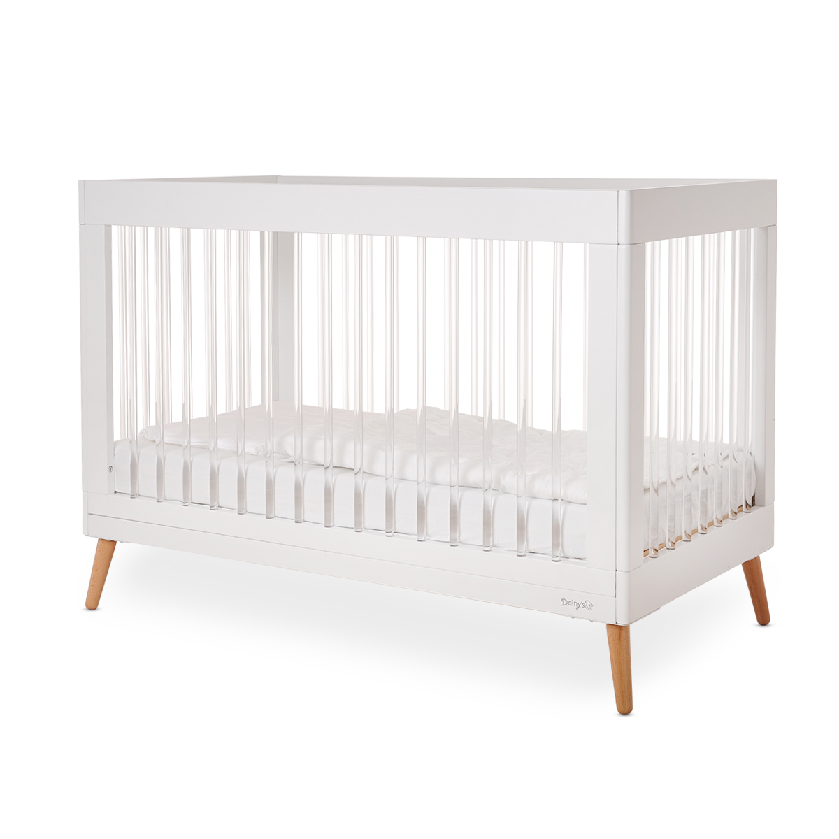 מיטת תינוק הילס - Hills™ White/Acrylic מבית Dainy's