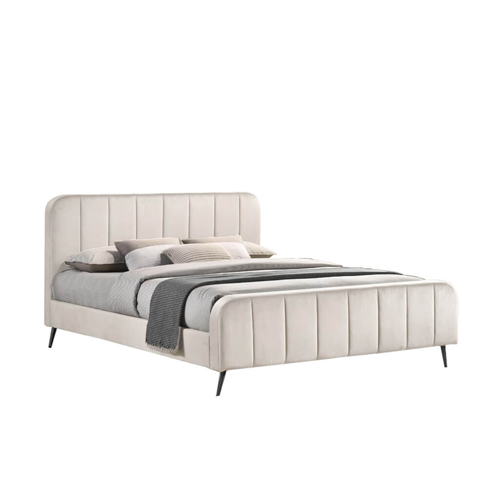 מיטה זוגית מרופדת בד קטיפתי דגם אושרית מבית HOME DECOR מיטה זוגית מרופדת בד קטיפתי דגם אושרית מבית HOME DECOR