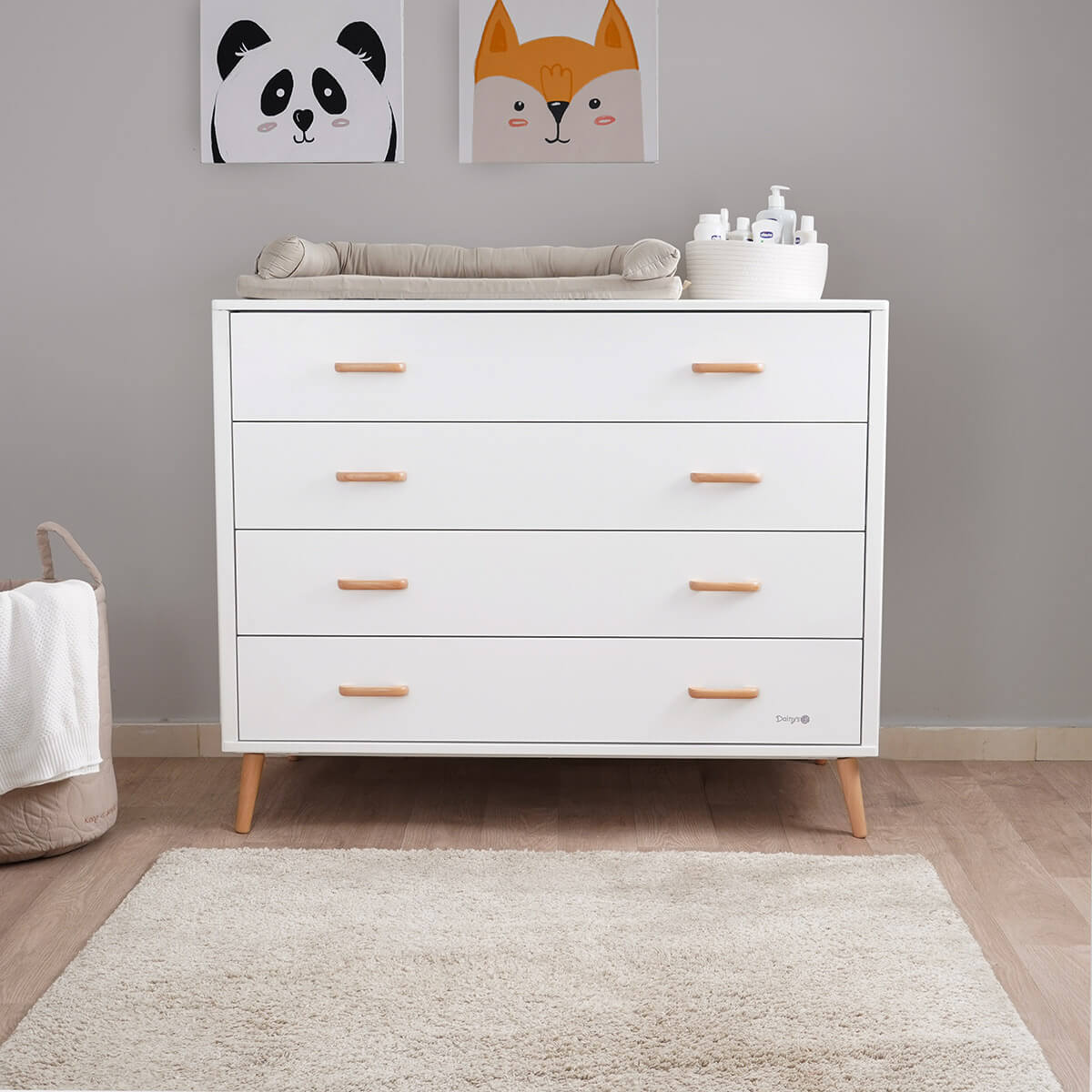 שידת אחסנה אליסון לבן/עץ - Alison™ Dresser White/Wood מבית Dainy's