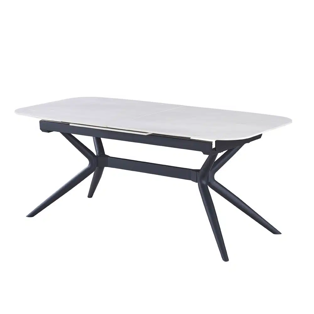 שולחן אוכל אבן קרמית נפתח 1.8–2.4 מטר דגם חץ מבית HOME DECOR