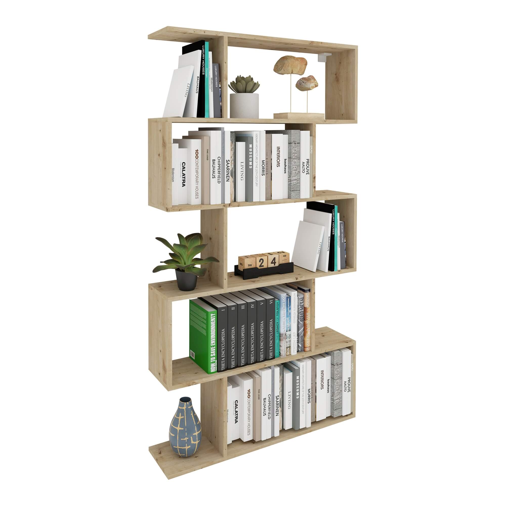 כוננית זיגזג דגם ורד אלון מבית Tudo Design כוננית זיגזג דגם ורד אלון מבית Tudo Design