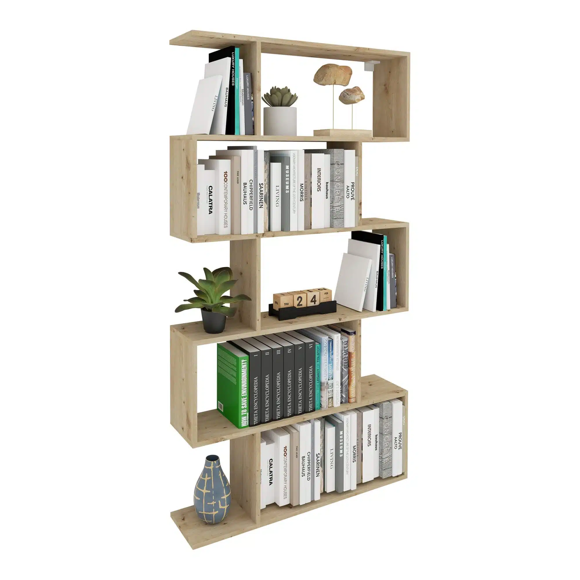כוננית זיגזג דגם ורד אלון מבית Tudo Design כוננית זיגזג דגם ורד אלון מבית Tudo Design