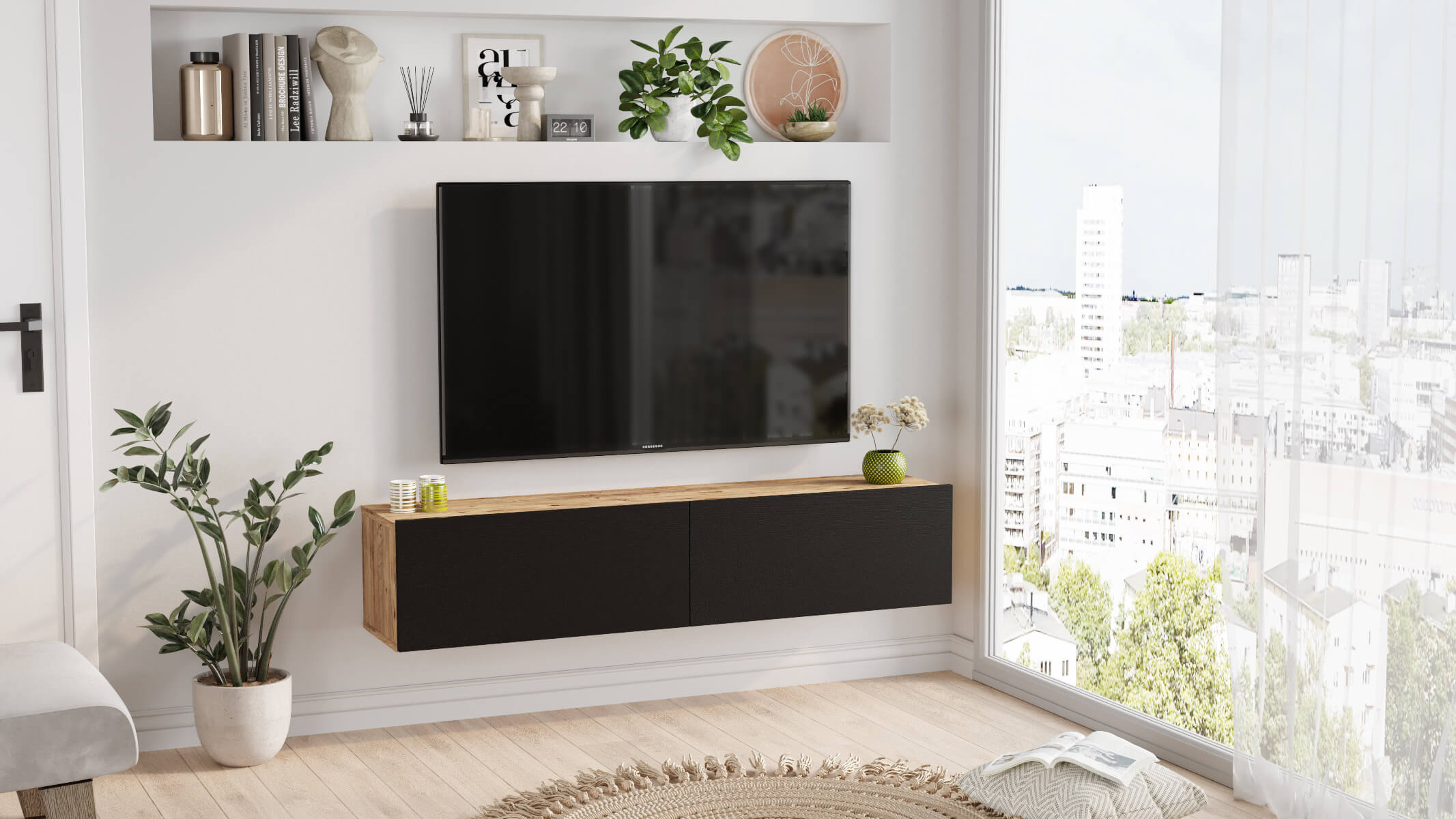 מזנון טלוויזיה צף דגם ARISTO FR10 מבית HOMAX מזנון טלוויזיה צף דגם ARISTO FR10 מבית HOMAX