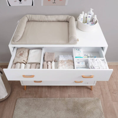 שידת אחסנה אליסון לבן/עץ - Alison™ Dresser White/Wood מבית Dainy's