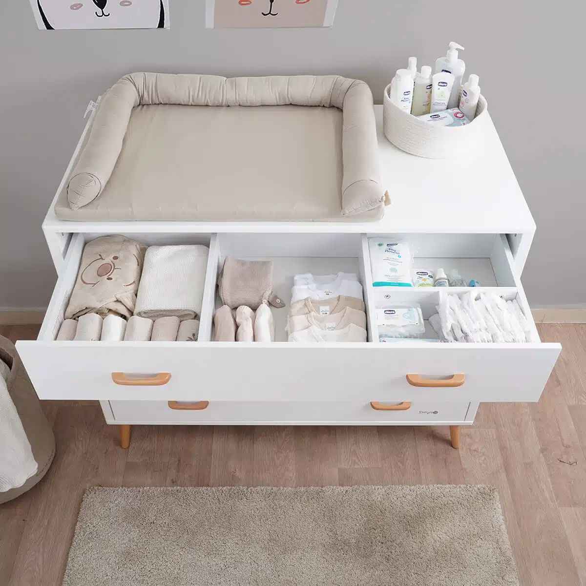שידת אחסנה אליסון לבן/עץ - Alison™ Dresser White/Wood מבית Dainy's