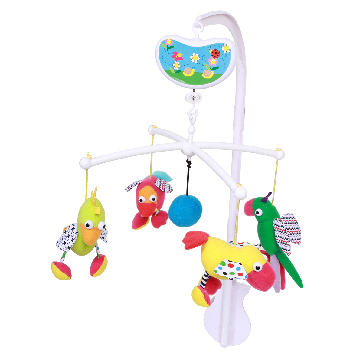 מובייל מוסיקלי - Happy Birds Musical Mobile מבית Biba Toys