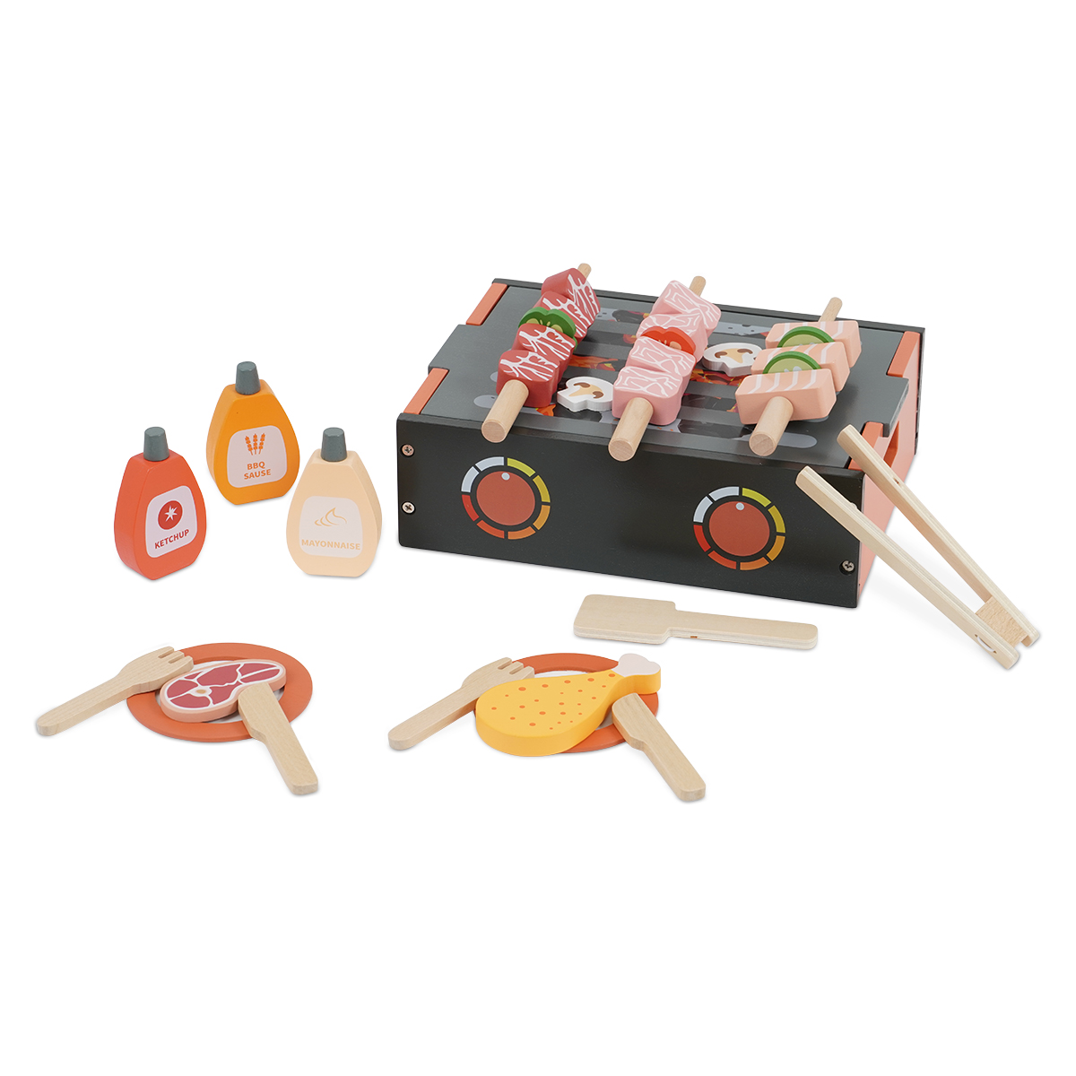 סט ברביקיו מעץ - Wooden Barbecue Set מבית Dainy's