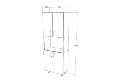 ארון שרות עם מקום למיקרוגל דגם אלירן מבית Tudo Design