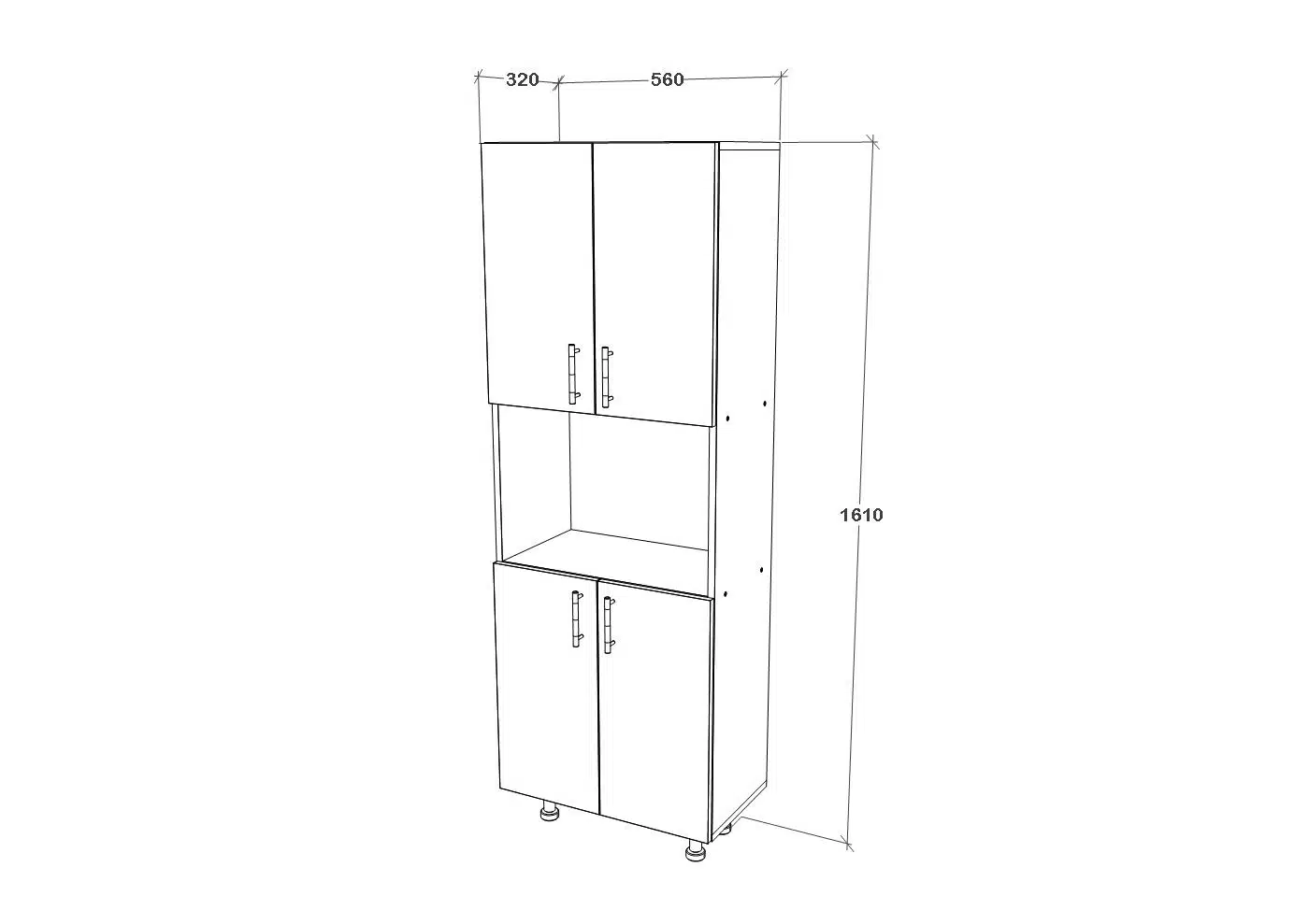 ארון שרות עם מקום למיקרוגל דגם אלירן מבית Tudo Design ארון שרות עם מקום למיקרוגל דגם אלירן מבית Tudo Design