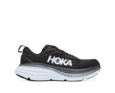 נעלי ספורט לנשים צבע שחור/לבן דגם Bondi Wide 8 מבית HOKA