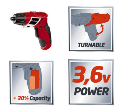 מברגון ליתיום נטען V3.6 דגם TC -SD 3.6 li מבית EINHELL