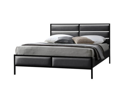 מיטה זוגית מרופדת בד דגם אדם מבית Home Decor