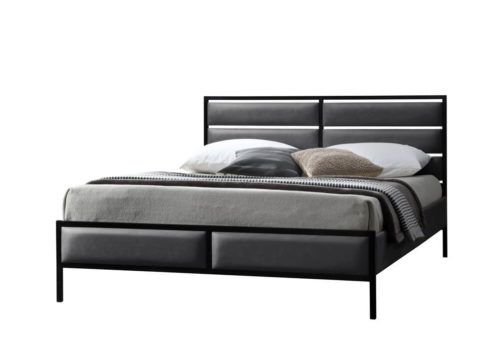 מיטה זוגית מרופדת בד דגם אדם מבית Home Decor מיטה זוגית מרופדת בד דגם אדם מבית Home Decor