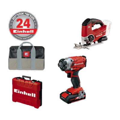 מברגת אימפקט V18 ומשור אנכי נטען (גוף) V18 מבית Einhell
