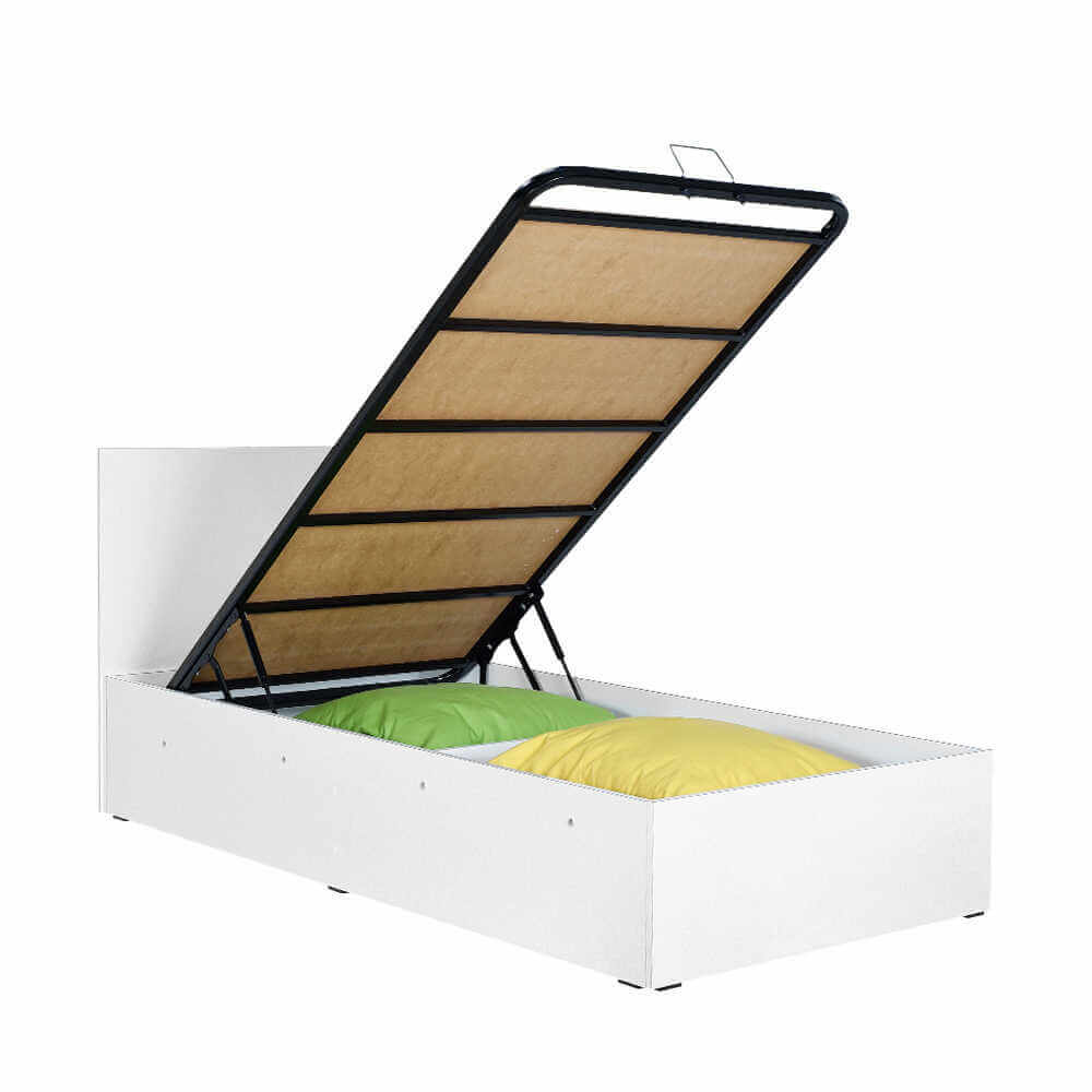 מיטת יחיד עם ארגז מצעים דגם Letto-KRB-090 מבית HOMAX