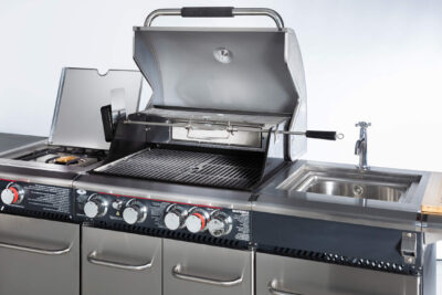 מטבח חוץ משולב ‏גריל גז 4 מבערים דגם KITCHEN מבית Australia Chef