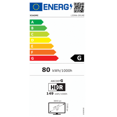 טלוויזיה ''55 QD-Mini LED 4K דגם TV S Mini 55'' (2025) מבית Xiaomi