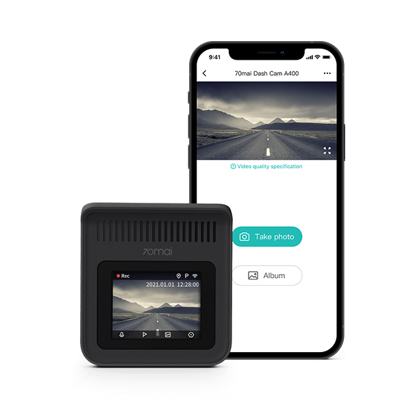 מצלמה דרך עם מצלמה אחורית דגם 70mai Dash Cam A400-1 מבית Xiaomi