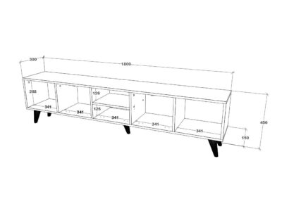 מזנון מעוצב לסלון ברוחב 180 ס"מ דגם FIGARO מבית Tudo Design