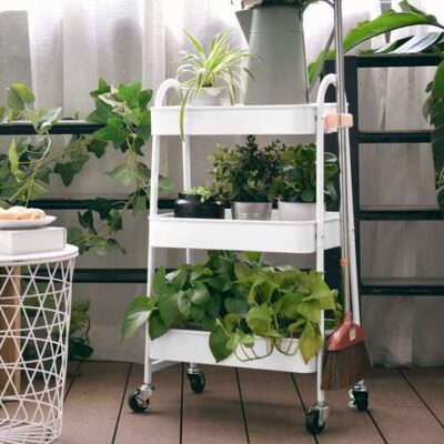 עגלת שירות ניידת אובלי 3 תאים דגם 1155n33 מבית Garden Top