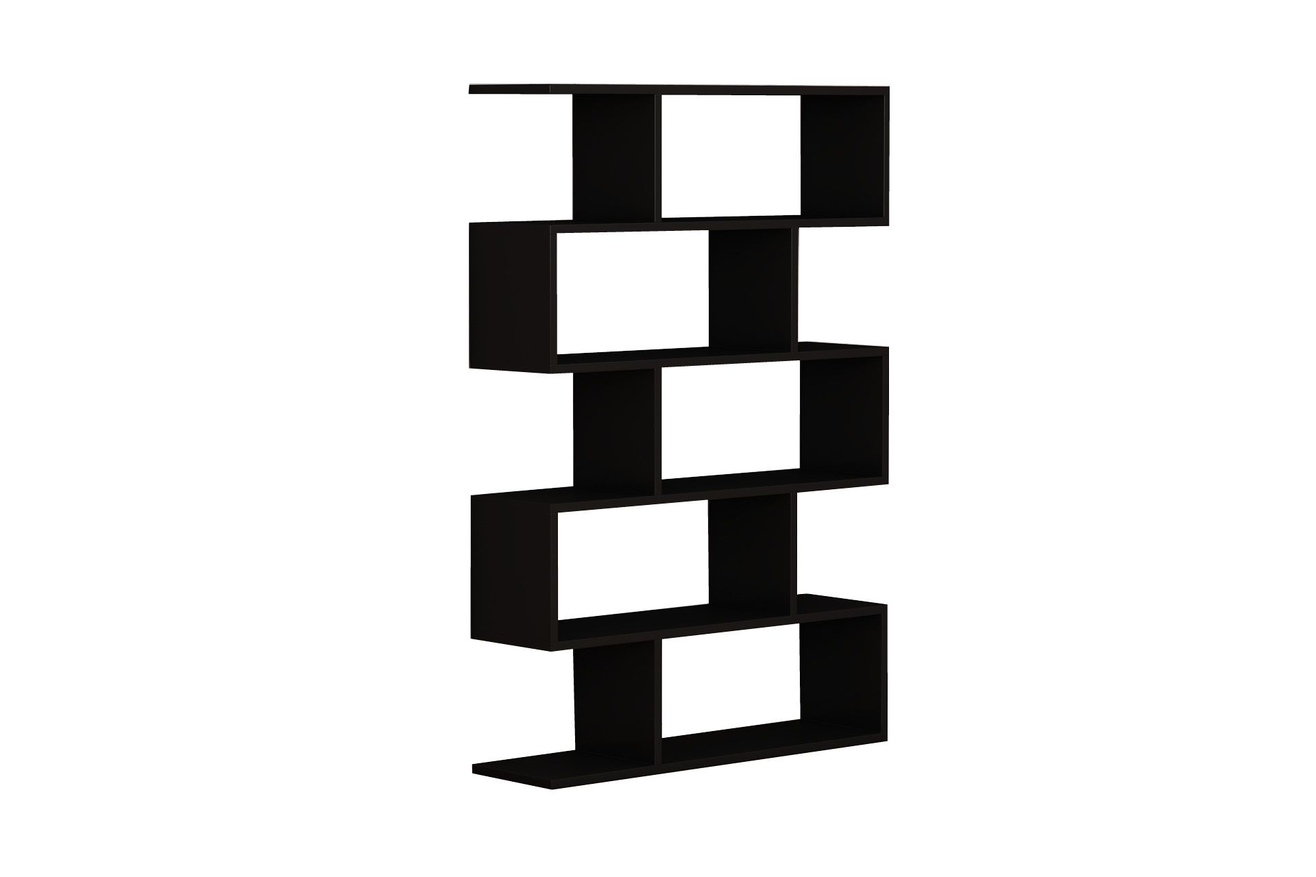 כוננית מדפים מעוצבת זיגזג דגם ורד שחור מבית Tudo Design