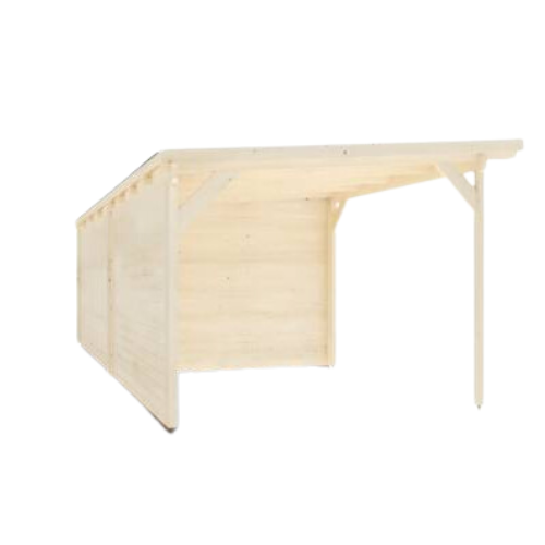 מחסן עץ עם גזיבו 7X3 עובי 45 ס"מ דגם Cabin מבית DunsterHouse