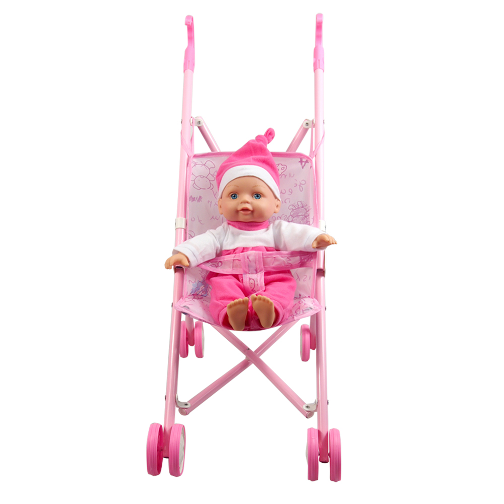 בובה רכה עם עגלת מתכת - Soft Baby With Metal Buggy בובה רכה עם עגלת מתכת - Soft Baby With Metal Buggy