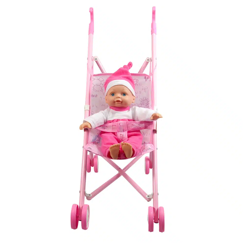 בובה רכה עם עגלת מתכת - Soft Baby With Metal Buggy בובה רכה עם עגלת מתכת - Soft Baby With Metal Buggy