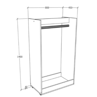מתלה בגדים / יחידה לחדר ארונות דגם TOMER מבית Tudo Design