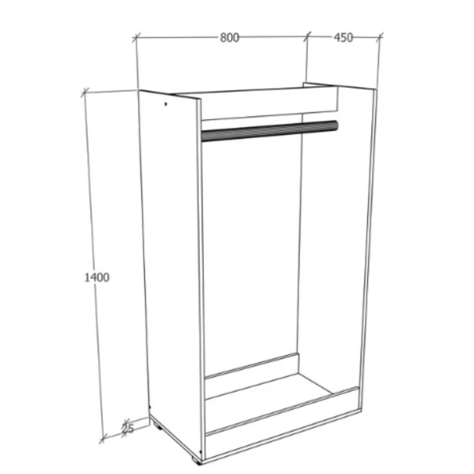 מתלה בגדים / יחידה לחדר ארונות דגם TOMER מבית Tudo Design