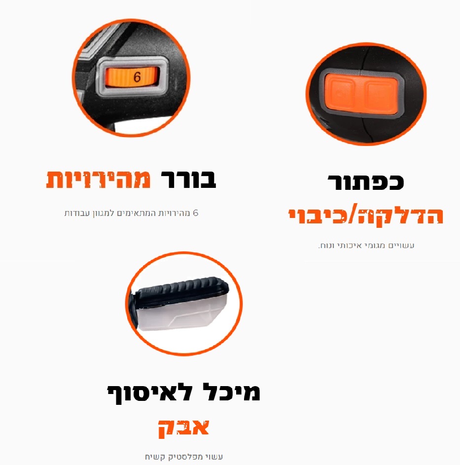 מלטשת אקצנטרית כף יד 350W דגם 100500-015 מבית Hunter