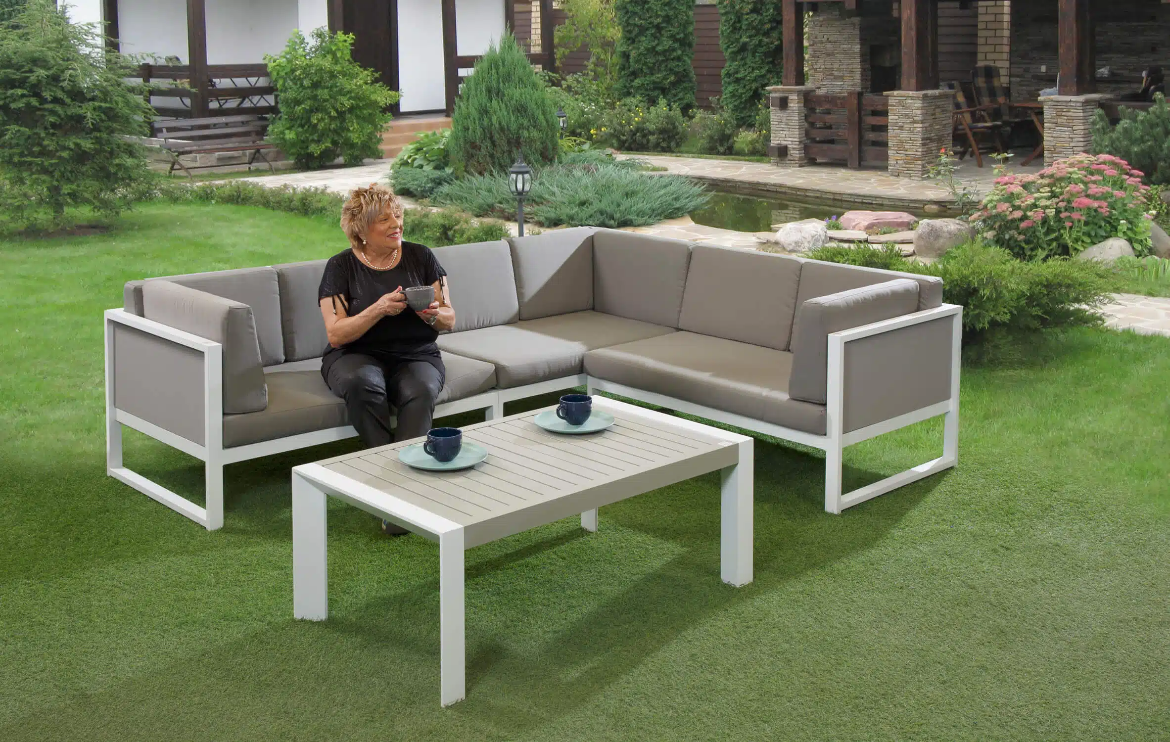 מערכת ישיבה פינתית לגינה דגם סקאי מבית Australia Garden מערכת ישיבה פינתית לגינה דגם סקאי מבית Australia Garden