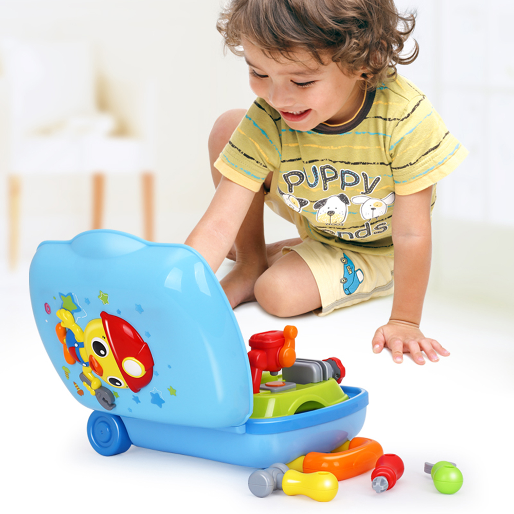 סט כלי עבודהלילדים במזוודה טרולי  מוזיקלי/אורות Tool Set Suitcase With Music Light