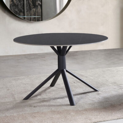 שולחן אוכל קרמיקה עגול 120 ס"מ דגם וויטני מבית HOME DECOR