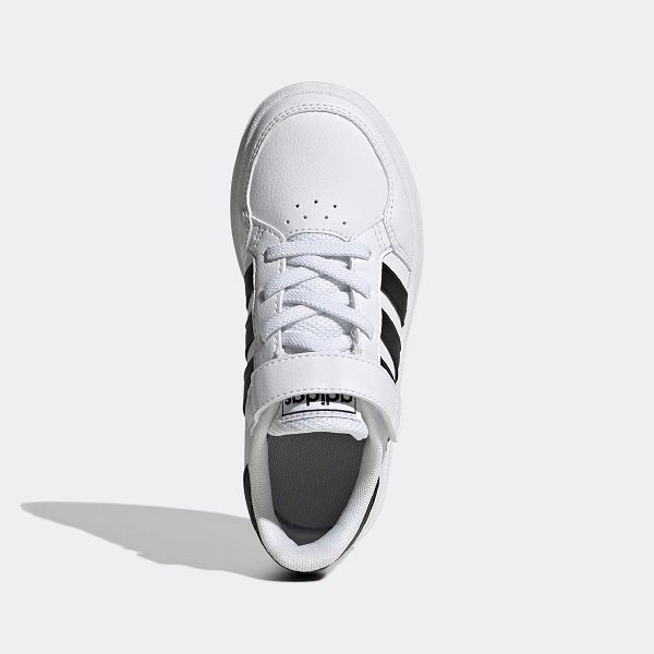 נעלי אופנה לילדים בצבע לבן/שחור דגם BREAKNET SHOES מבית ADIDAS