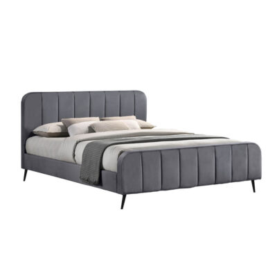 מיטה זוגית מרופדת בד קטיפתי דגם גוליאן מבית Home Decor