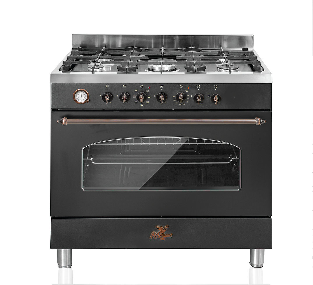 תנור 90 ס"מ משולב דגם BLACK BO687AH מבית Bompani
