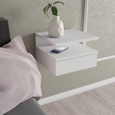 שידת לילה צפה לתליה על קיר דגם NESLI מבית Tudo Design
